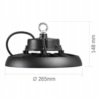Lampa LED High Bay Oświetlenie Przemysłowe 100W IP65 18000 Lumenów Czarna