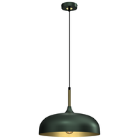 Milagro - Lampa wisząca LINCOLN GREEN/GOLD 1xE27 35cm