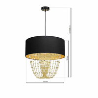Lampa wisząca ALMERIA BLACK/GOLD 1xE27