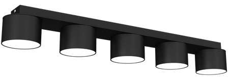 Milagro - Lampa sufitowa DIXIE Black  5xGX53