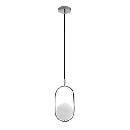 Candellux - Cordel Lampa Wisząca Chromowy 1X20W G9 Klosz Biały