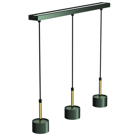 Milagro - Lampa wisząca ARENA GREEN/GOLD 3xGX53