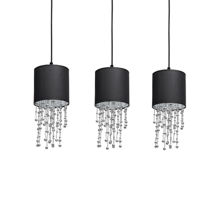 Milagro - Lampa wisząca ALMERIA BLACK/CHROME 3xE27