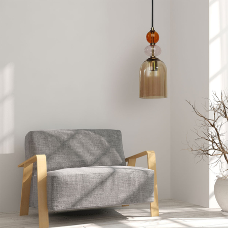 Lampa wisząca Tropea bursztynowa 1xE27