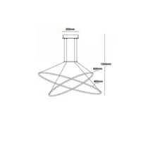 Lampa wisząca Halifax czarna LED CCT
