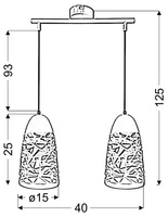 Candellux - Sabrin Lampa Wisząca  2X60W E27 Biały