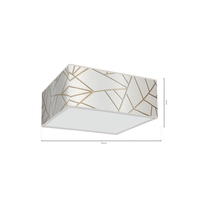 Milagro - Lampa sufitowa ZIGGY WHITE White/Gold 3xE27