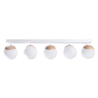 Milagro - Lampa sufitowa SFERA WOOD 5xE14