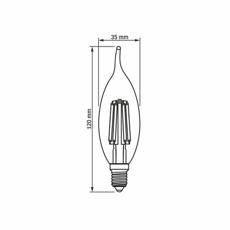 Żarówka LED Filament 6W 806lm 4000K E14 neutralna