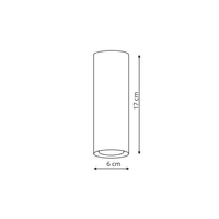 Tuba natynkowa Manacor 17 cm oczko biało - złote 1xGU10