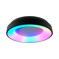 Plafon LED oprawa sufitowa okrągła czarna 72W RGB + pilot