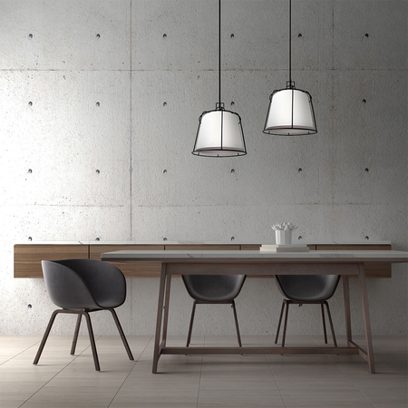 Lampa wisząca Dritto biała 1xE27
