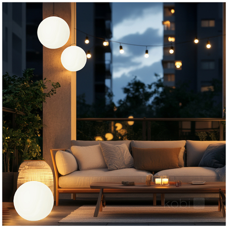 Lampa ogrodowa Solar LED GARDEN BALL 30cm 3000K+RGB Kobi Design