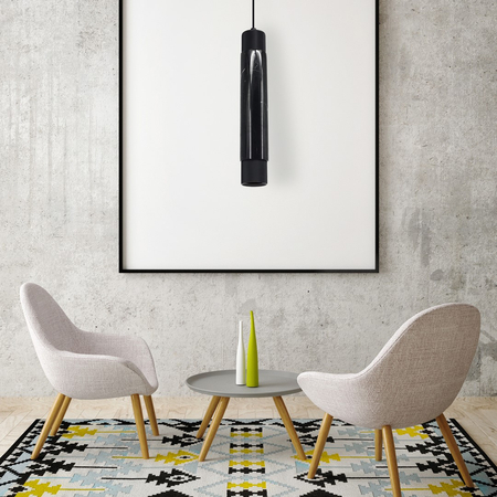 Milagro - Lampa wisząca MARBLE BLACK 1xGU10