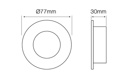 LED line® Oprawa sufitowa okrągła odlew satyna