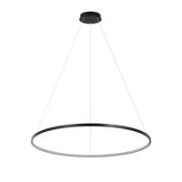 Lampa wisząca Ring 80 cm czarna LED CCT
