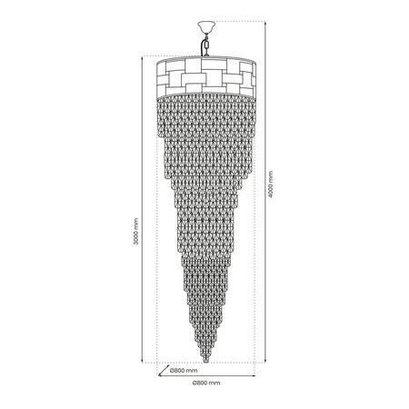 Milagro - Żyrandol LUXURIA 300cm 41xE14
