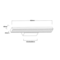 Kinkiet Aqua 42 cm czarny IP44 LED CCT