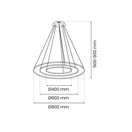 Milagro - Lampa wisząca ROTONDA GOLD 93W LED
