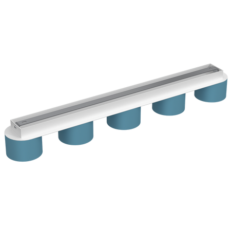 Milagro - Lampa sufitowa DIXIE Blue/White 5xGX53