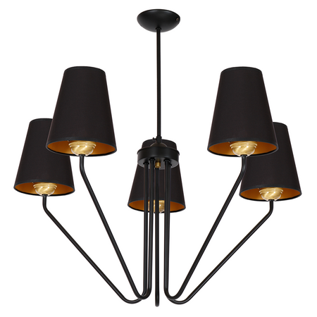 Milagro - Żyrandol VICTORIA BLACK 5xE27