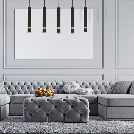 Milagro - Lampa wisząca JOKER BLACK/GOLD 5xGU10