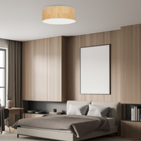 Milagro - Lampa sufitowa CORK White/Cork 3xE27  Ø60cm
