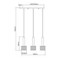 Lampa wisząca Amo czarna 3xE27