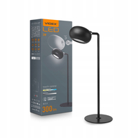 Lampka Biurkowa LED Ładowalna VIDEX 300 Lumenów Akumulator 1800mAh Czarna VLE-TF18B
