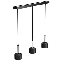 Milagro - Lampa wisząca ARENA BLACK/SILVER 3xGX53