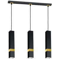 Milagro - Lampa wisząca VIDAR BLACK/GOLD 3xGU10