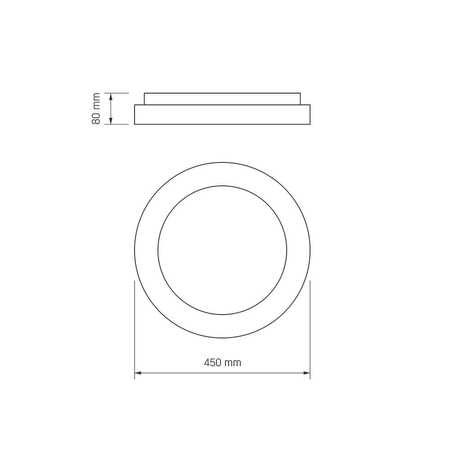 Plafon LED oprawa sufitowa okrągła biała 72W RGB + pilot VLE-ERC-RGB-72W