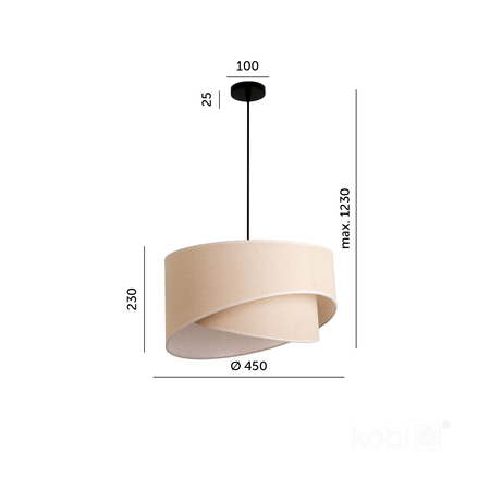 Lampa wisząca BOHO FLOXEN SLANT 1xE27 Kobi Design