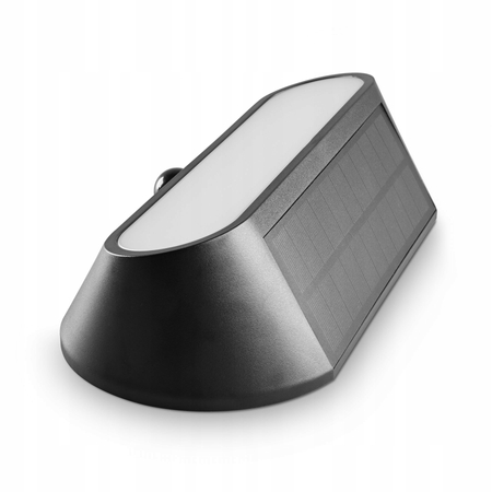 Lampa Solarna Kinkiet Ścienna z Czujnikiem Ruchu Czarna 500 Lumenów 5000K VL-BHSO-001-S