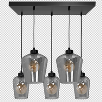 Milagro - Lampa wisząca SANTIAGO SMOKED 5xE27