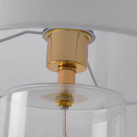 Lampa stołowa Sunflower biała 1xE27