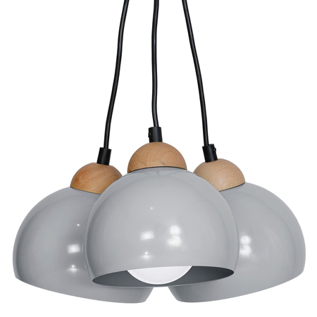 Milagro - Lampa wisząca DAMA GRAY 3xE27
