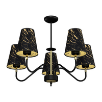 Milagro - Lampa wisząca HERMES Black/Gold 5xE27