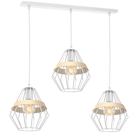 Milagro - Lampa wisząca CLIFF WHITE 3xE27