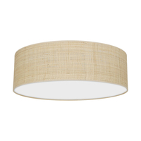 Milagro - Lampa sufitowa MARSHALL WHITE / RATTAN 3xE27