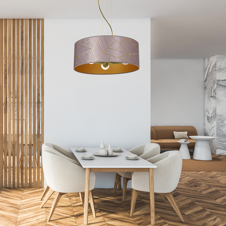 Milagro - Lampa wisząca ZIGGY PINK Gold/Pink 3xE27