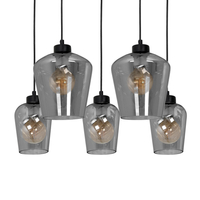 Milagro - Lampa wisząca SANTIAGO SMOKED 5xE27