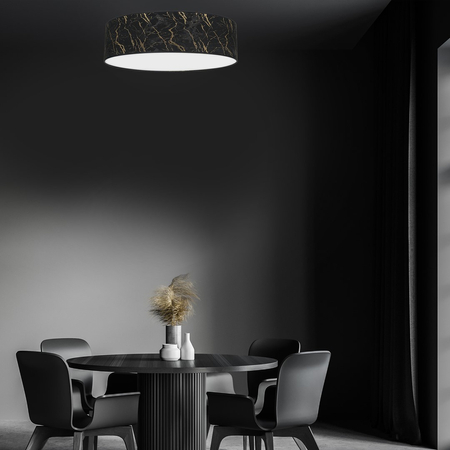 Milagro - Lampa sufitowa SENSO Black/Gold 3xE27 Ø60cm