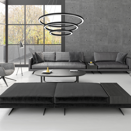Milagro - Lampa wisząca GALAXIA BLACK 85W LED