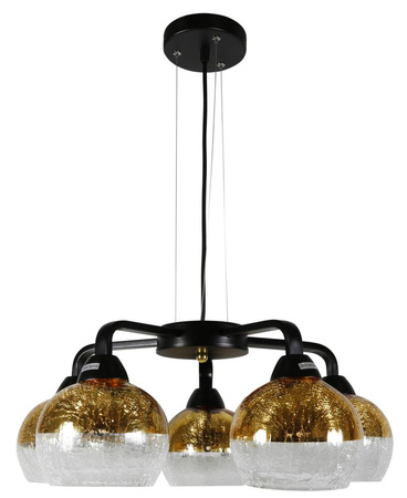 Candellux - Cromina Gold Lampa Wisząca 5X60W E27 Czarny