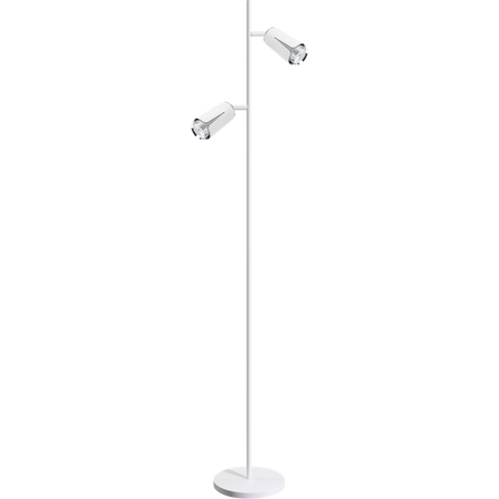 Milagro - FLOWER WHITE CHROME LAMPA PODŁOGOWA 2xGU10