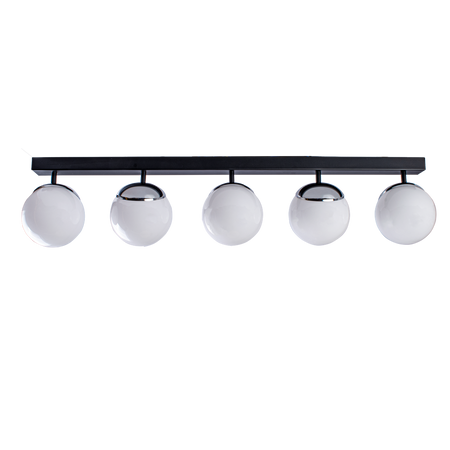 Milagro - Lampa sufitowa SFERA BLACK/CHROME 5xE14