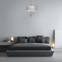 Milagro - Lampa wisząca ALMERIA SILVER/BLACK 1xE27