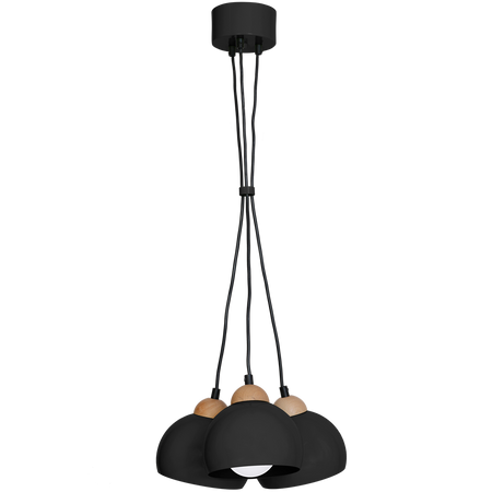 Milagro - Lampa wisząca DAMA BLACK 3xE27
