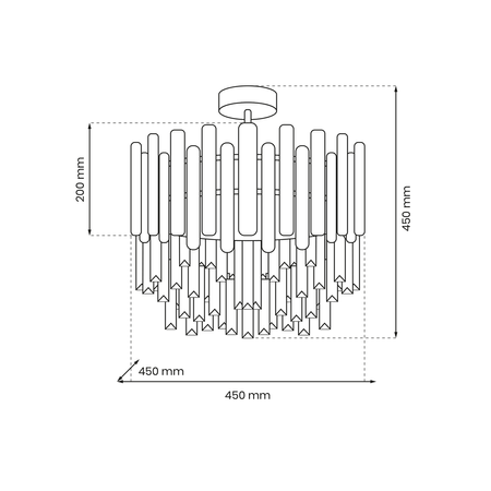 Milagro - Lampa sufitowa ASPEN CHROME 6xE14